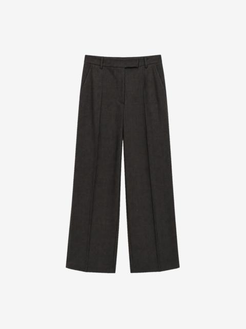 The Frankie Shop Brickell Trousers - Olive Glen Plaid