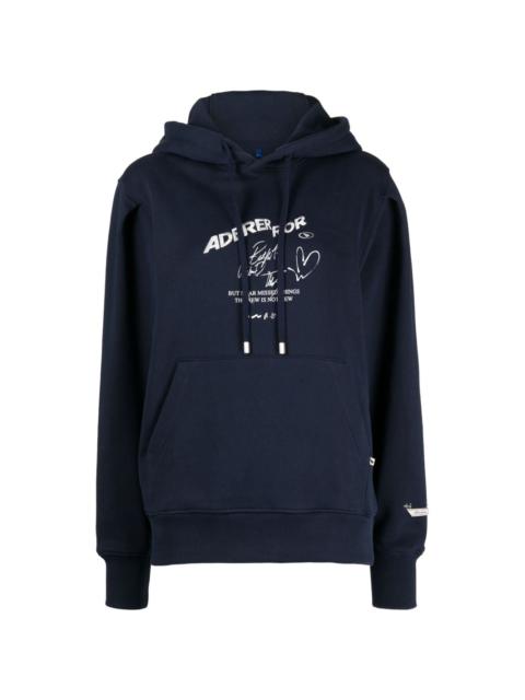 logo-embroidered cotton hoodie