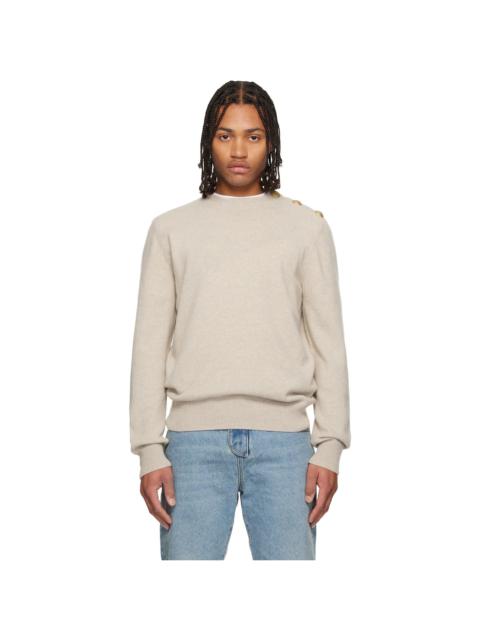 Balmain Beige Eco-Cashmere Sweater