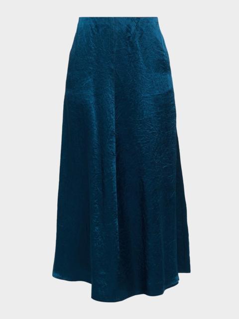 EILEEN FISHER Crinkled Satin Maxi Skirt