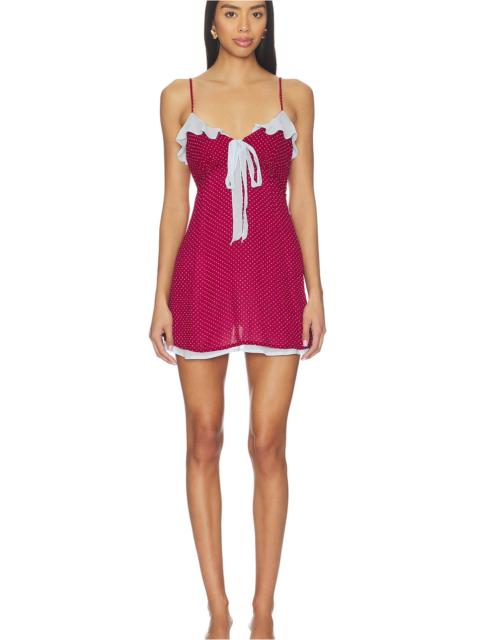 Frankies Bikinis Picnic Hour Chiffon Mini Dress