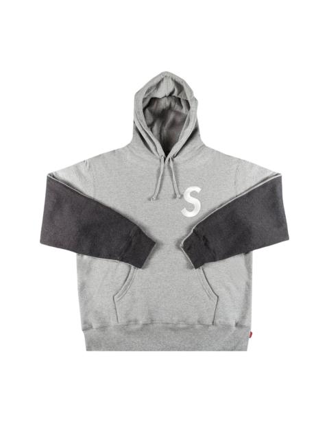 Supreme S Logo Split Hooded Sweatshirt 'Heather Grey'