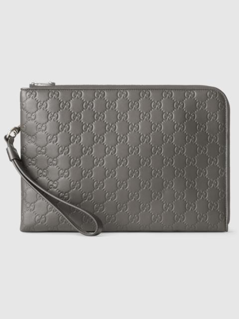 GUCCI GG Emblem pouch