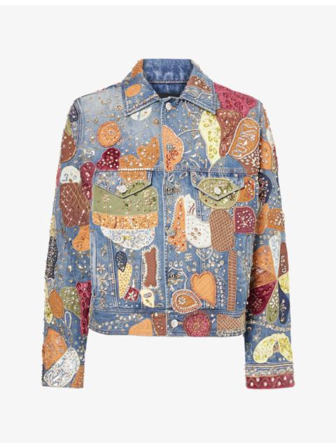 AMIRI Embellished Trucker Denim Jacket