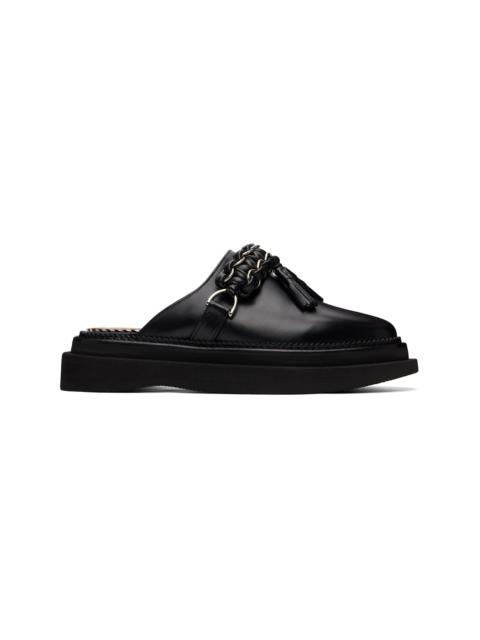 TOGA VIRILIS Black Hard Leather Slip-on Loafers