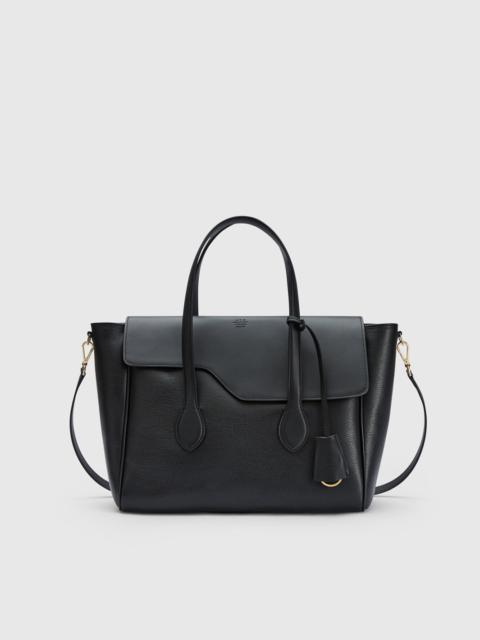 ATP ATELIER Merlara Black Grained Leather/Leather Large handbag