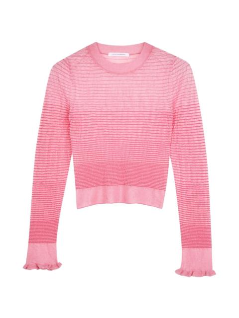 CECILIE BAHNSEN fringed-cuff long-sleeve top