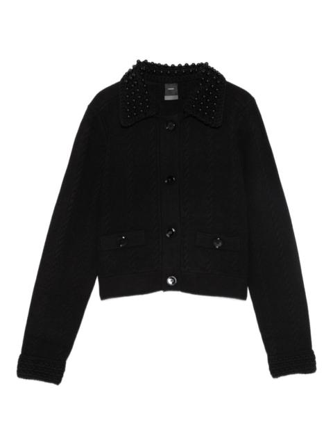 PINKO embellished-collar cardigan
