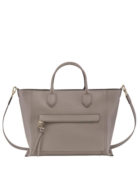 Longchamp Mailbox Briefcase Taupe - Leather