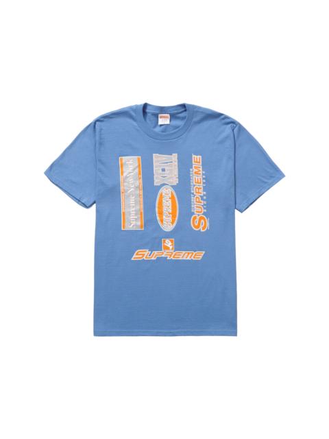 Supreme 최고 멀티 로고 티 'Dusty Light Royal 이름 *