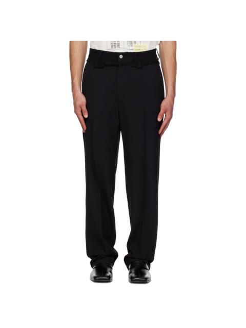 Black Replaced Waist Trousers