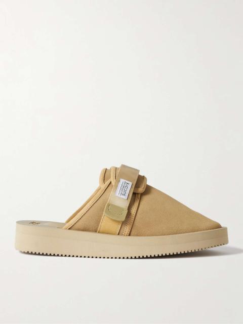 Suicoke ZAVO-VS Webbing-Trimmed Suede Mules