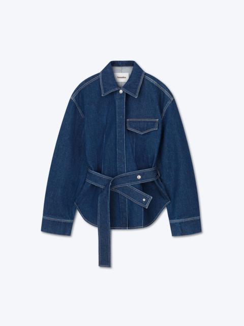 Nanushka XANTE - Belted shirt jacket - Eco indigo