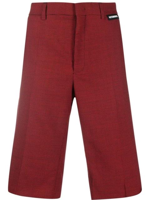 VETEMENTS houndstooth tailored shorts