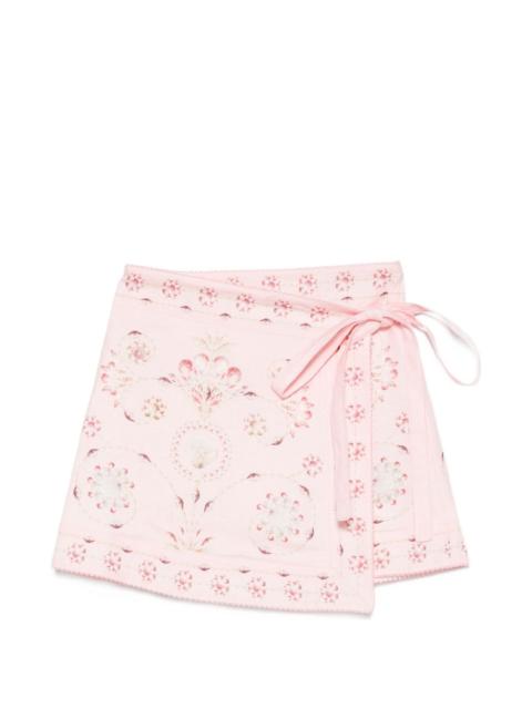 Agua by Agua Bendita Luna Playa wrap mini skirt