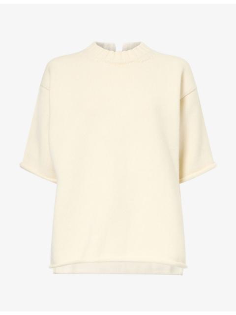 Bottega Veneta Short-Sleeve Knitted Wool Jumper