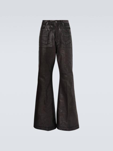 Rick Owens Coated wide-leg jeans