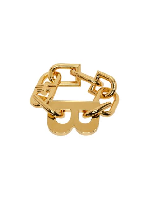 BALENCIAGA Gold XXL B Chain Bracelet