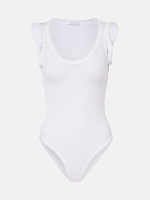 Alaïa Ribbed-knit bodysuit