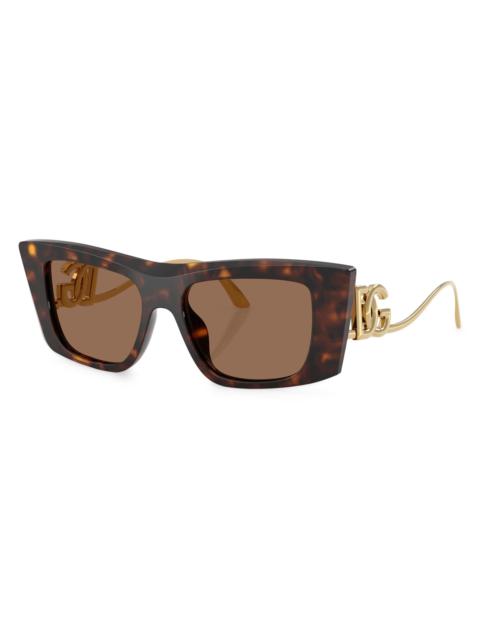 Dolce & Gabbana Women's DG4510 51MM Cat-Eye Sunglasses - Gold Brown Tortoise