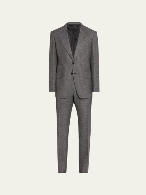 Men's Shelton Wool Sharkskin Suit