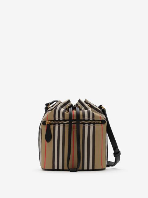 Burberry Icon Stripe Nylon Drawstring Pouch