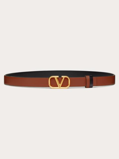 REVERSIBLE VLOGO SIGNATURE BELT IN GLOSSY CALFSKIN 20 MM