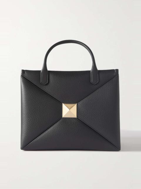 Valentino Garavani One Stud medium textured-leather tote