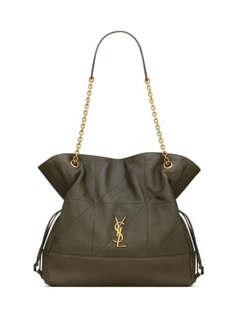 SAINT LAURENT Women's Jamie Shopping Tote Bag in Lambskin - Light Musk