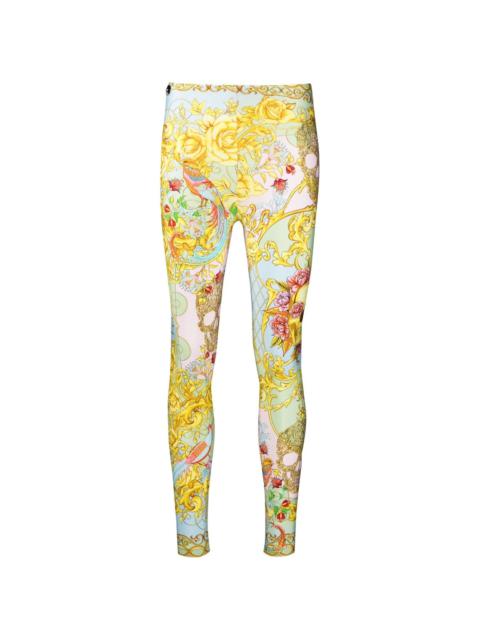 baroque-print high-waisted leggings