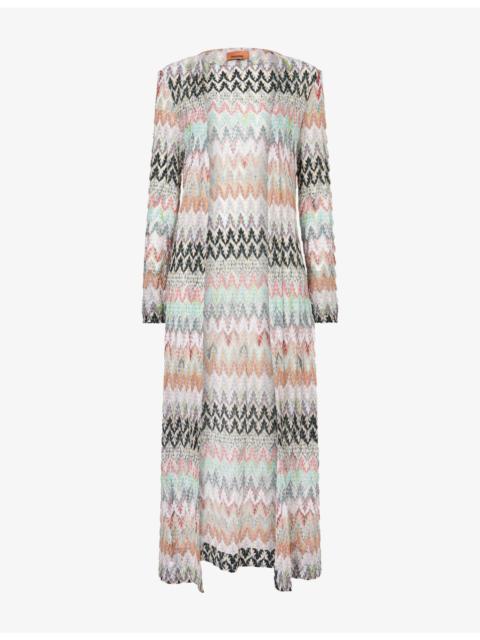 Missoni Chevron Knit Long Cardigan