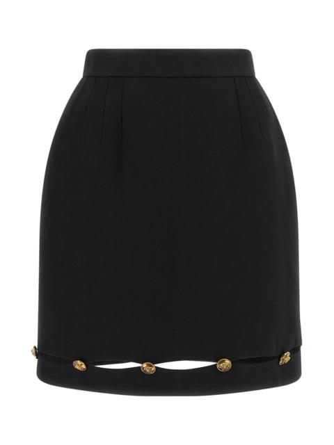 VERSACE Grain De Poudre Wool Skirt