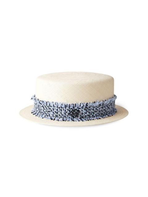 MAISON MICHEL Auguste straw canotier hat