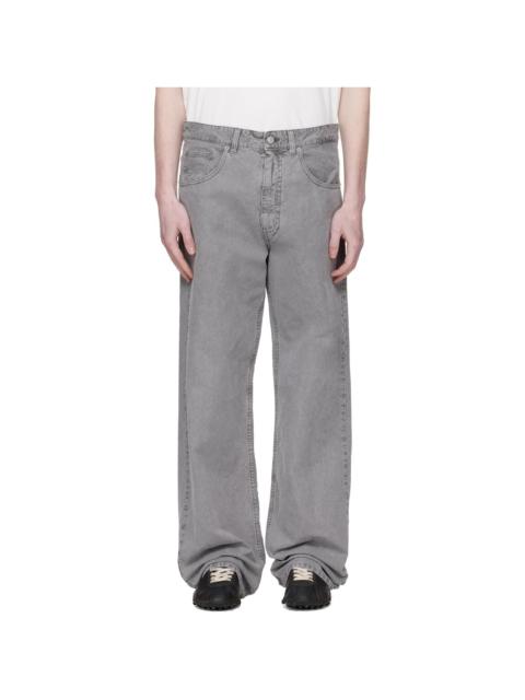 MM6 Maison Margiela Gray Faded Canvas Jeans