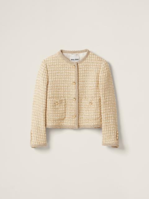 Miu Miu Single-breasted check jacket
