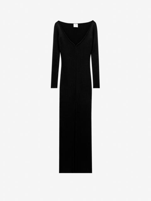 courrèges SWALLOW LONG RIB KNIT DRESS