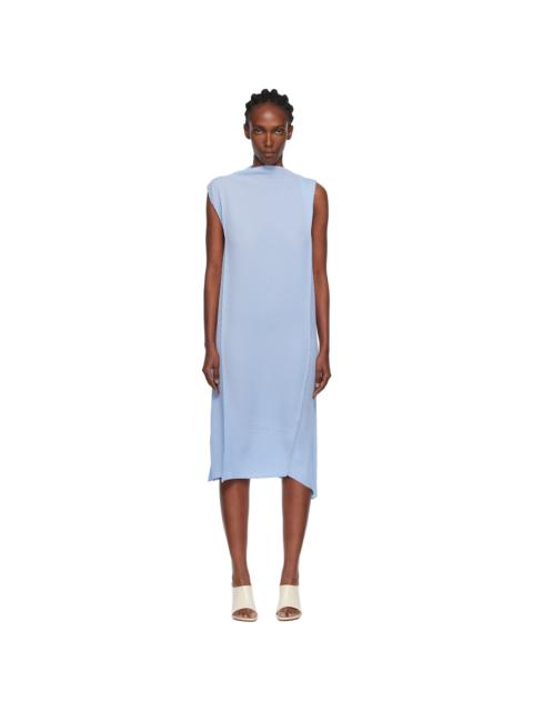 ISSEY MIYAKE Blue Soft Fold Pleats Midi Dress