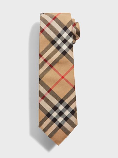 Burberry Men's Manston Check Silk Tie