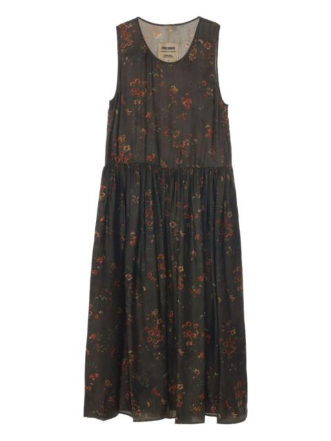 UMA WANG floral-print sleeveless maxi dress