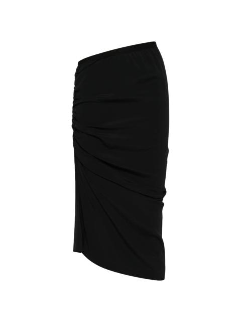 Rick Owens Shrimp asymmetric crepe skirt