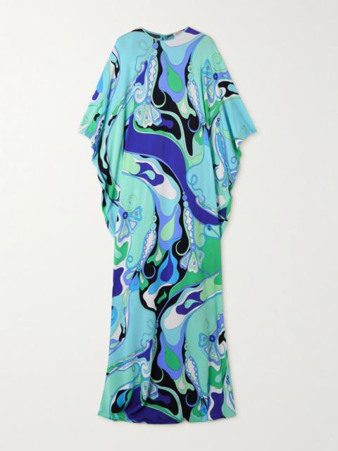 PUCCI Printed jersey kaftan Blue