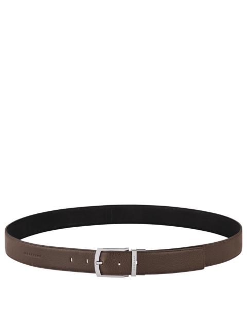 Longchamp Le Foulonné Men's belt Mocha/Black - Leather