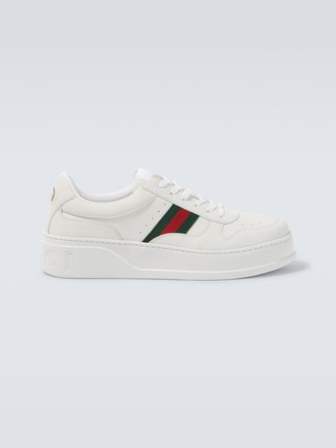 GUCCI Web Stripe leather sneakers