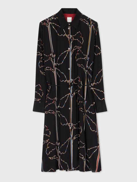 Paul Smith Women's Black Magnolia 'Signature Stripe' Shirt Dress