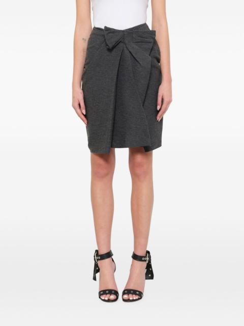 Lanvin bow-detail pleated skirt