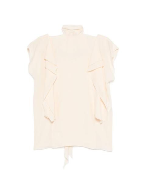 Lanvin ruffled tie blouse