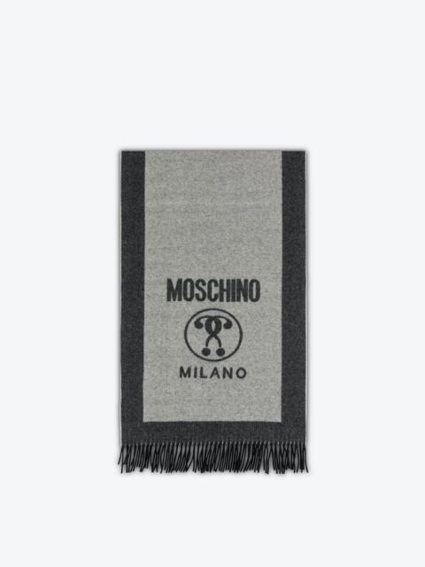 Moschino DOUBLE QUESTION MARK WOOL SCARF