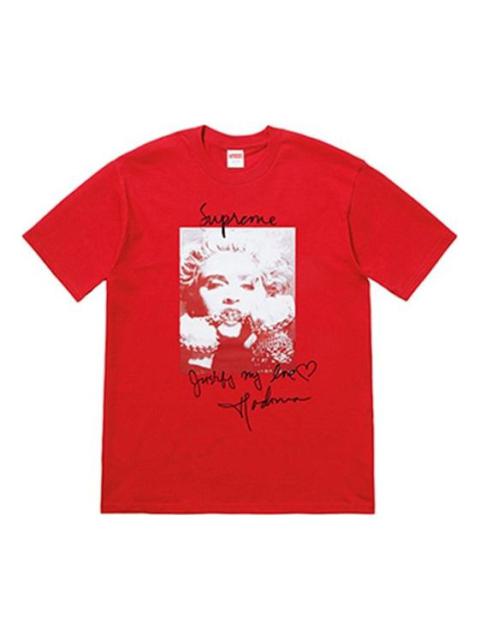 Supreme Supreme FW18 Madonna Tee Red Printing Short Sleeve Unisex SUP-FW18-003