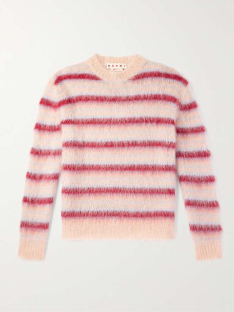 Striped Mohair-Blend Sweater