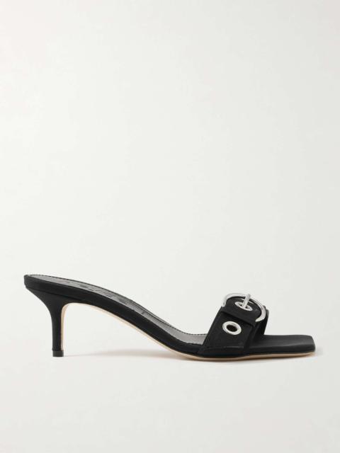 Aeyde Ilvy grosgrain sandals Black